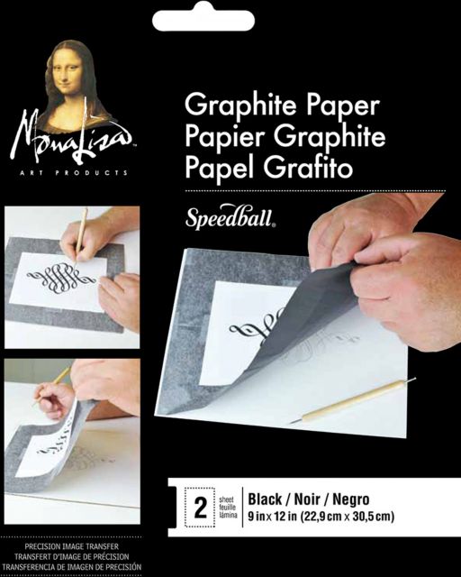 BLACK GRAPHITE TRANSFER PAPER 9x12 2 SHEET PACK
